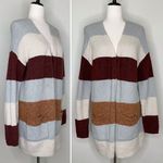 Knox Rose Women’s Size XL Color Block Open Front Midi Cardigan Photo 1