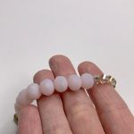 Erimish  frosted pink & champagne colored faceted bead bracelet Photo 3