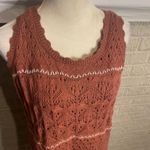 LC Lauren Conrad LC‎ Lauren Conrad XL Sweater Knit Crochet Maxi Dress Sleeveless Boho Rust Photo 1