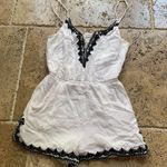 LA Hearts  Lace Up Romper White Coverup S Photo 1