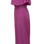 Luxxel PURPLE PLEATED MAXI OFF SHOULDER DRESS SIZE MEDIUM Photo 2