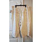 JM Collection NWT  Womens 20w Ivory pants 100% Linen Wide Leg Lagenlook Capri Photo 6