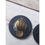 Vintage Clip On Earrings Multi Tone Circle Large 1" Statement Photo 6