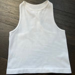 Free People  White Cropped Racer Back Tank Top Photo 0