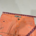 Hollister Neon Peach Distressed Cutoff Denim Shorts Size 0 W24 Photo 4