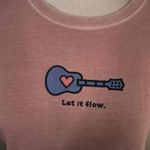 Life is Good Pink Short Sleeve Guitar Let It Flow Graphic T-Shirt Size Small Photo 1
