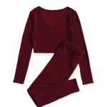 SheIn SZ S ribbed crop top and leggings set Photo 1