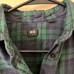 Uniqlo Green and Blue Plaid Shirt Photo 6