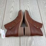 Baretraps Women's Stevie Button Ankle Booties 8M Cognac Faux Leather $80 Photo 2