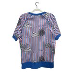 LuLaRoe  Jane Short Sleeve Sweatshirt Size Medium Airplane Stripes Fireworks 4th Photo 2