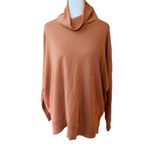 Aerie  Sunday Soft Turtleneck Burnt Orange Oversized Funnelneck Sweatshirt Small Photo 1