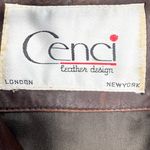 Cenci vintage cropped leather moto bomber jacket Brown Size M Photo 8