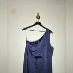 Sachin + Babi SACHIN &‎ BABI  Chlesea One- Shoulder Gown in Deep Cobalt , Missing Bow Photo 2