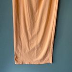 Boohoo sz 4 off shoulder peach bodycon maxi dress NWT Photo 2