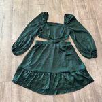 Blu Pepper  Dark Green Long Sleeve Dress Photo 5