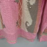 Vintage 80s Mister Noah Coquette Sweater Small Pink Acrylic Pearl Embellished Photo 8