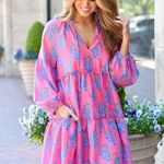 J. Marie Piper Pink Floral Long Sleeve Dress Photo 0