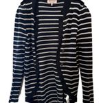 Juicy Couture Black and Grey Striped Sweater with Military Details Photo 0