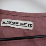 American Giant Women's Linen Tie Dress Size XS Twilight Mauve Made In USA Pink Photo 3