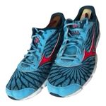 Mizuno Wave Hitogami 4 Women Blue Sneakers Size 8 Running Low Top Tie Closure Photo 1