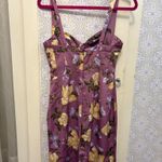 ZARA Corset satin purple floral dress Photo 1