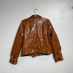 Free People Brown Josie Vegan Leather Moto Jacket Sz M NWT Photo 10