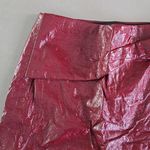 ZARA  Faux Leather Shiny Red Mini Skirt Size S Photo 3