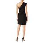 Victoria Beckham Victoria One Shoulder Dress Women's 4 Black Short Sheath Photo 1