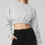 Alo Yoga Alo Devotion Crew Neck Pullover Grey Size Small Photo 1