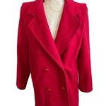 International Scene Vintage Pure Wool Cherry Red Coat Size 7/8 Photo 0