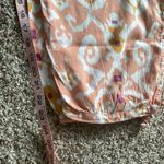 Christian Siriano ikkat print rayon linen pants with pockets Orange Photo 6