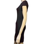 Rebecca Taylor Women’s 4 Purple Black Textured Contour Short Sleeve Mini Dress Photo 2