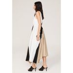 BIBHU MOHAPATRA x RTR Black White Colorblock Pleated Crewneck Flowy Dress Size 4 Photo 3