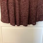 Cute bell sleeves lace up front top burgundy and cream Purple Photo 4