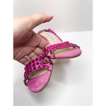 Charles David Sandals Ladies Size 5 Pink Rhinestones Suede Ankle Strap Heels Photo 6