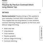 PacSun Playboy Navy Long Sleeve Crop Top Photo 1