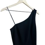 Yves Cossette Depeche Mode  Vintage 90s One Shoulder Black Maxi Bodycon Dress Sz 4 Photo 5
