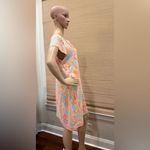 Lilly Pulitzer  Colorful Abstract Fish Print Dress. Boat Neck. Photo 3