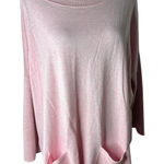 Lilly Pulitzer  Pink Glitter Quarter Sleeve Pullover Sweater Size Large Womens Photo 0