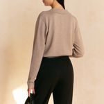 Commense Leisure Collared Pullover Sweater size small Tan Photo 1