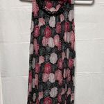 Sleeveless Rayon Knit Night Gown Size Small White/pink Flowers Dress 0105 Blue Photo 1