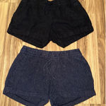 Old Navy Womens pull on elastic waist Shorts S Small Lot Of 2 Blue Black Photo 0