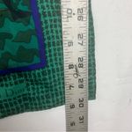 Christian Dior Silk Vintage Green Purple Scarf paisley motiff 30 x 30 neck tie k Photo 5