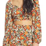 VERO MODA Multicolor Floral Crop Blouse Photo 0