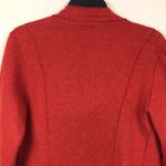 Eileen Fisher Women’s Wool Wrap Front Leather Trim Shoulder Buckle Sweater Photo 7