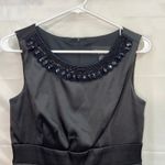 Connected Apparel Connected women's black satin jeweled tiered bodycon sleeveless business dress 8 Photo 1