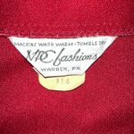 Darling Vintage 1970s NPC Fashions Butterfly Belt Dress! Red Size 14 Photo 8