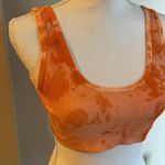 3/$30 🩵🩵Tie dye orange bralette crop top #76 Size L Photo 1