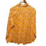 Talbots  Women Top 2XP Yellow‎ Bright Floral Paisley Button Up Preppy Resort Photo 2