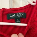 Ralph Lauren Lauren All Over Floral Lace Cherry Red Mini Dress - Size 6 Photo 1